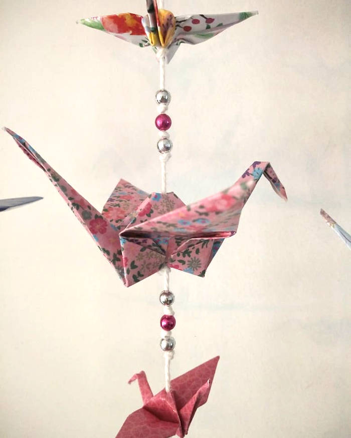 Guirlandes De Grues En Papier Origami Blanc - Lot De 200 Grues Sur 10 Cordes De 2m - Décoration De Fête Élégante